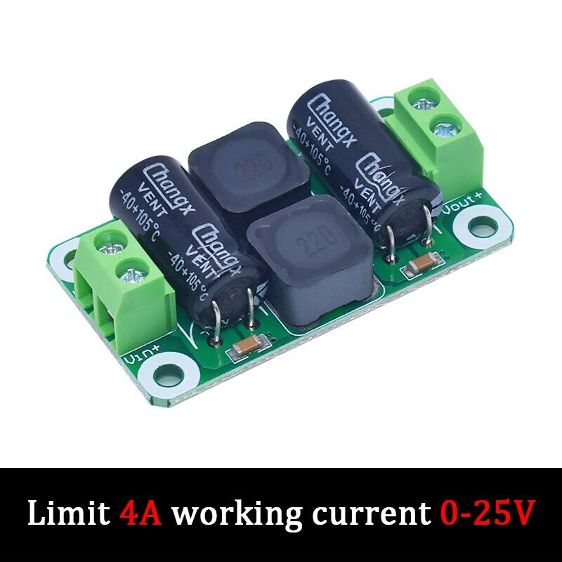Bo mạch bộ lọc nguồn dc 0-25v/0-50v 2a/3a/4a mô-đun bộ khuếch đại công suất class d bo mạch khử nhiễu emi