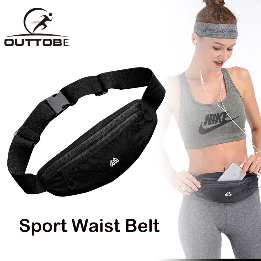 Outtobe Sports Waist Pack Bagrunning belt bag for women Pouches Bag Chest Bag Adjustable Running Pouch Women/Men Waterproof Bag Money Phone Waist Fanny Pack Jogging Belt Fanny Pack for Workouts Sports Outdoor ราคา 160 บาท*ส่งฟรี