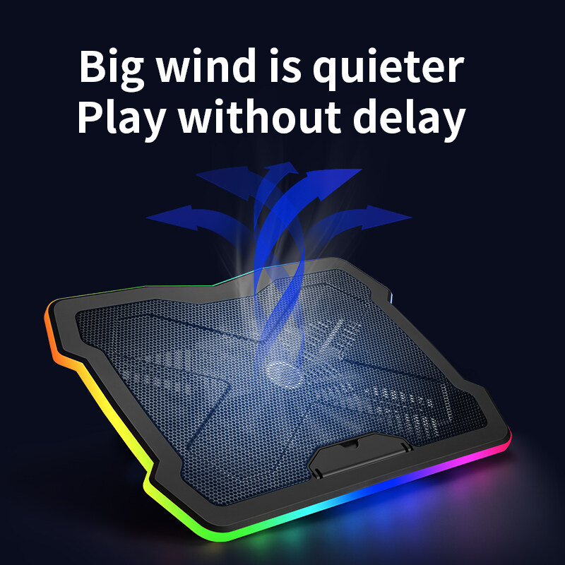 llano Portable 1217 Inch Laptop Cooler Fan Allround RGB Light