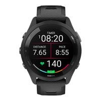 Jam Tangan Unisex Garmin Forerunner 265 010-02810-50 Smartwatch Music Digital Dial Black Rubber Strap