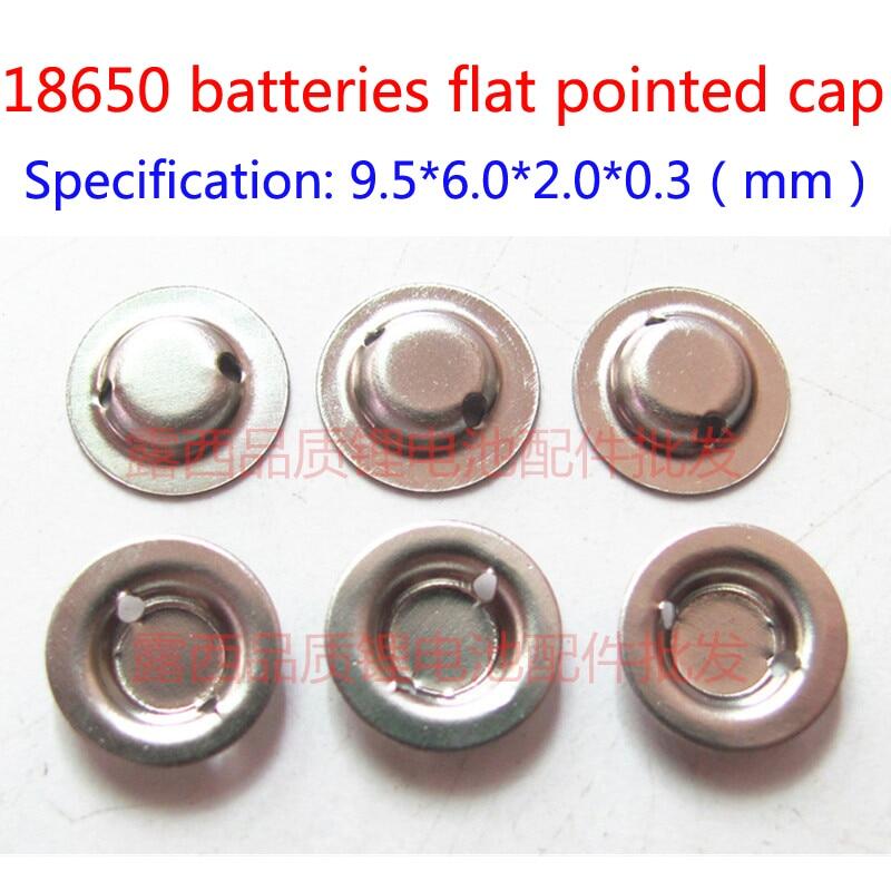 100 cái/lốc 18650 nắp cực dương lithium nắp đầu hàn điểm bằng thép 18650 pin mũ phẳng đến mũi nhọn
