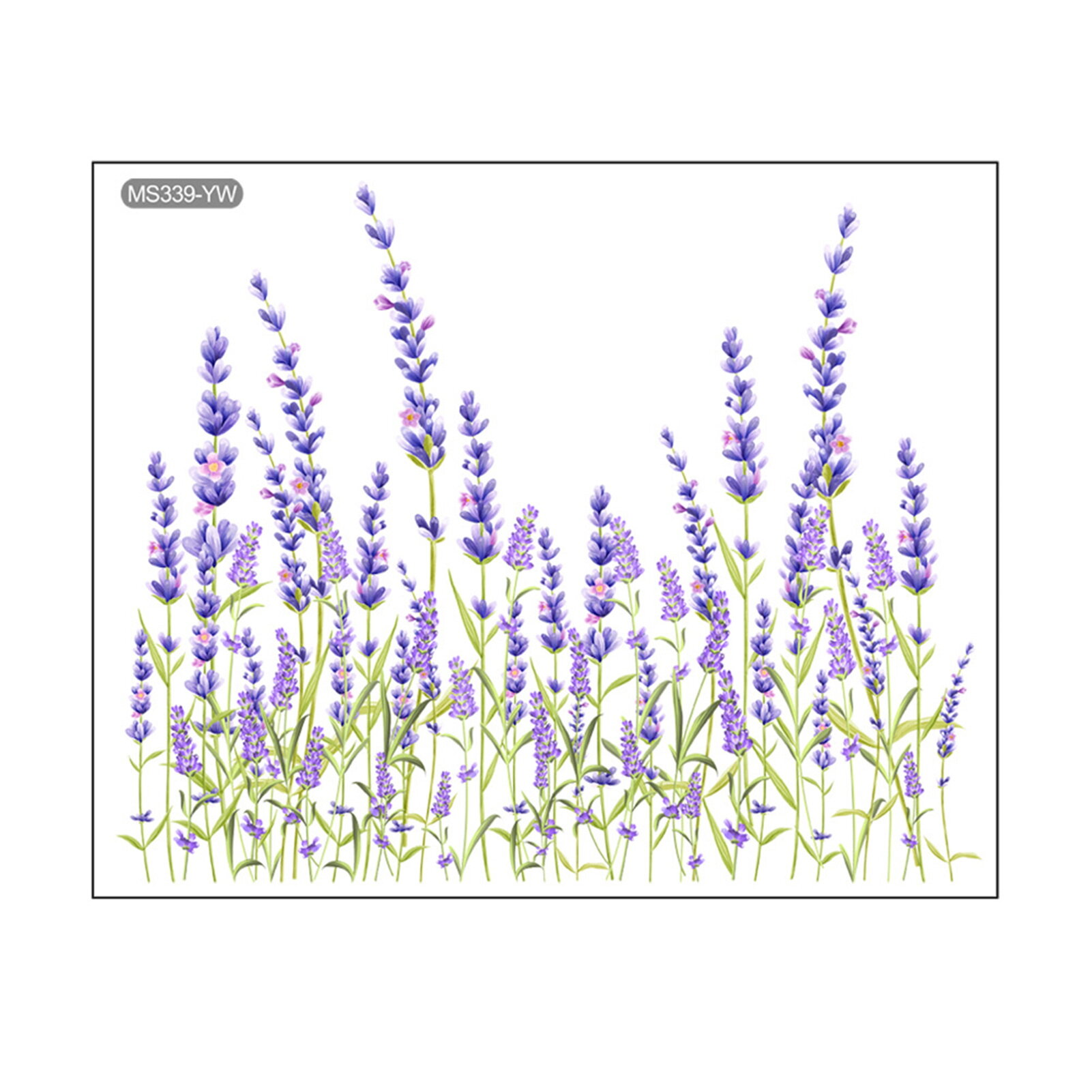 Wall Art Decoration Sticker Lavender Flower Wall Sticker Favorite Lavender Flower Toilet Sticker Waterproof Pvc Bathroom Wall Art Decal