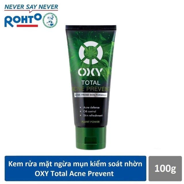 OXY Total Acne Prevent - Kem rửa mặt ngừa mụn kiểm soát nhờn 100g