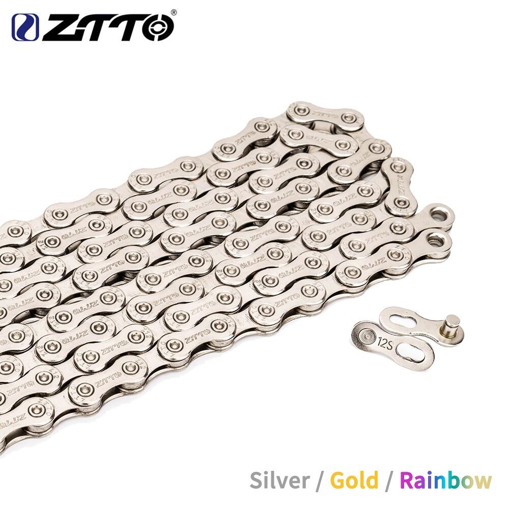 Ztto xích xe đạp 12 tốc độ dầu trơn màu vàng kim 126 mắt xích xe đạp 12 s 12v đường trường xe đạp leo núi bền nhẹ trọng lượng rỗng 12 tốc độ