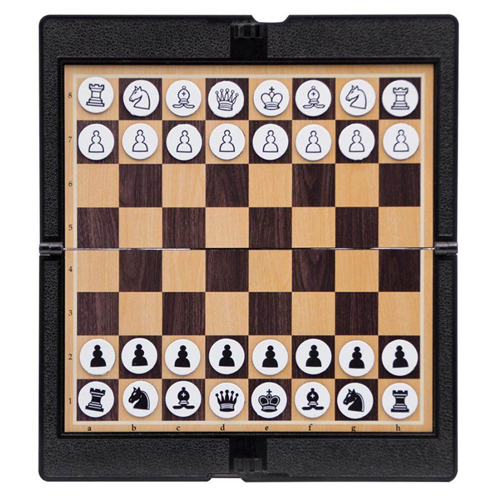 Bộ Cờ Vua Bằng Gỗ Nam Châm Mini Có Thể Gập Lại Trò Chơi Bàn Cờ Nam Châm Bộ Cờ Du Lịch Cho Trẻ Em Và Người Lớn