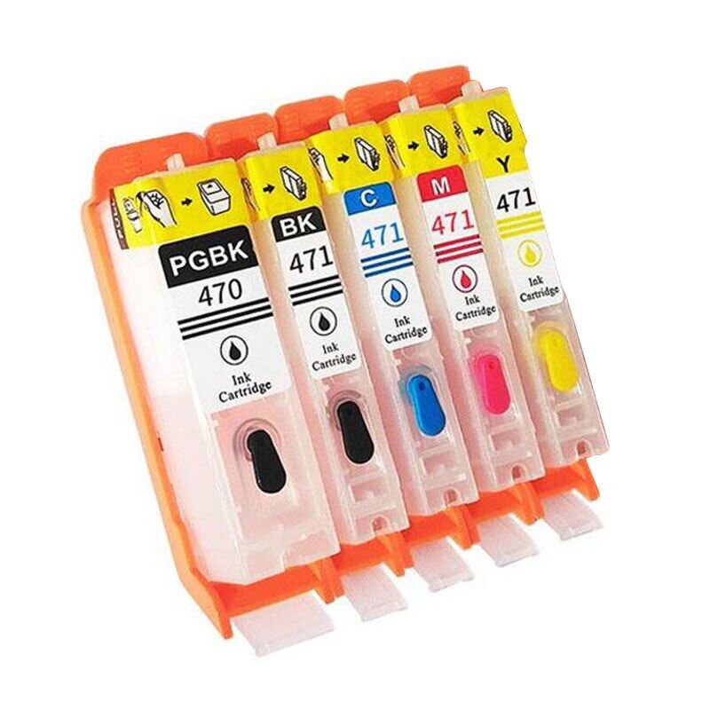 【Worth-Buy】 Hộp Mực Nạp 5 Màu 470 471 PGI-470 CLI-471 Có Thể Nạp Lại Cho PIXMA MG5740 MG6840 TS5040 TS6040 TS 5040 TS6040