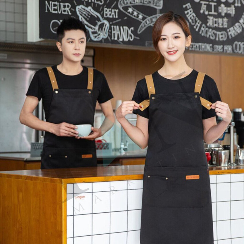 Tạp dề không thấm nước Có Thể Điều Chỉnh đeo cổ Tạp Dề Cà Phê Cửa Hàng Tạp dề thời trang Tạp dề nhà bếp Dành Cho Người Lớn Quần Áo Tạp Dề