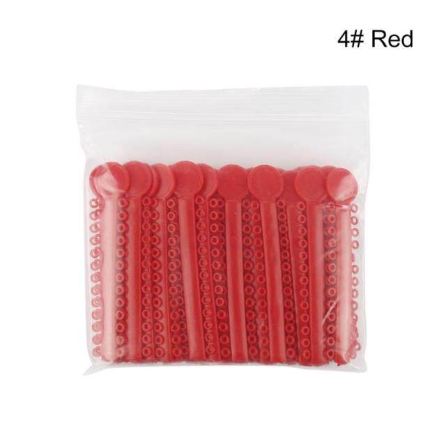 40 Sticks Pack ผูกรัดจัดฟัน Elastomeric 6ซม.X 1ซม.2แหวนมีสีสันวงเล็บยางยืดหยุ่น O