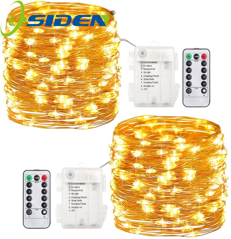 Đèn Cổ Tích Đèn Dây Đồng 5M 10M 20M 50 100LED 200LED Với Điều Khiển Từ Xa Bộ Hẹn Giờ Điều Khiển Từ Xa Chống Nước 8 Chế Độ Đèn Chiếu Sáng Ngoài Trời Đèn Trang Trí Đám Cưới Sinh Nhật Halloween Cho Giáng Sinh Năm Mới