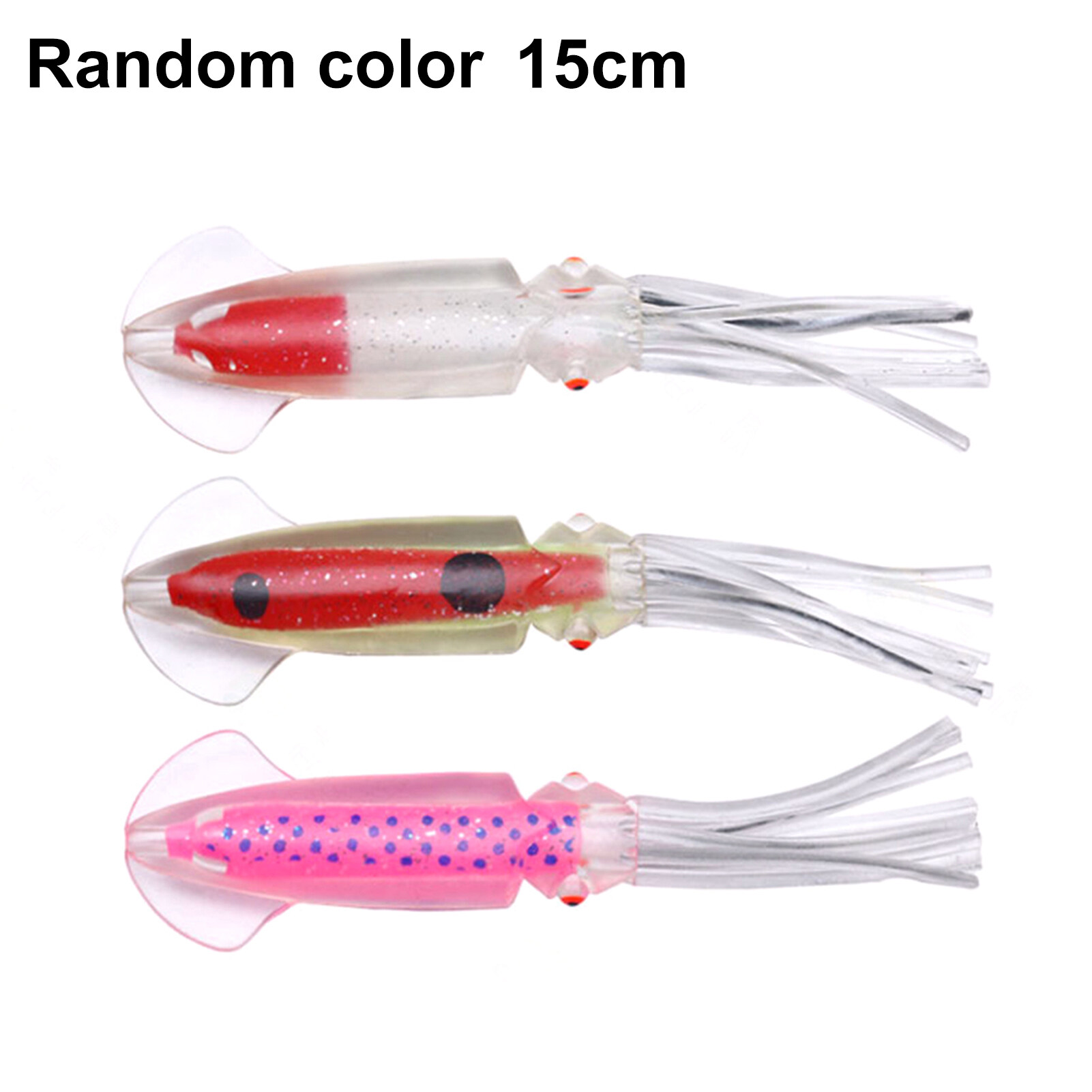 Phad Fishing 30Pcs Random Color Octopus Soft Lure Bait Trolling Squid Skirt for Rigs in Saltwater or Freshwater 