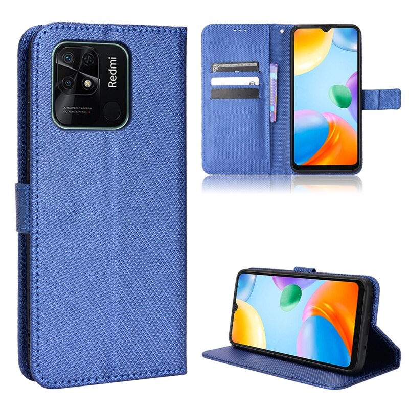 Xiaomi redmi 10c ốp lưng điện thoại lật giá đỡ điện thoại ốp lưng redmi 10c ốp lưng da pu dạng ví