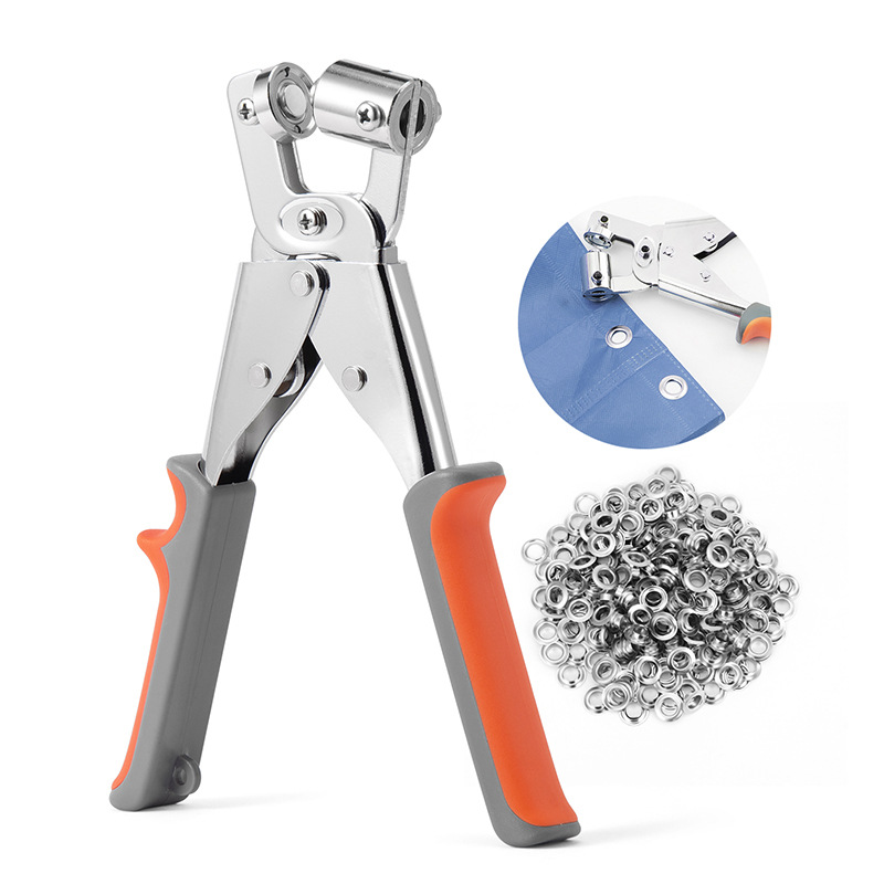 Grommet Kìm 10mm cầm tay lỗ đục lỗ Grommet máy ấn bằng tay công cụ 300 Bạc grommets