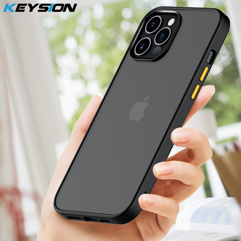 Ốp Lưng KEYSION Nhám Cho iPhone 12 Pro Max, Ốp Điện Thoại Trong Suốt Chống Sốc Cho Apple iPhone 12 12 Mini 2020 Mới