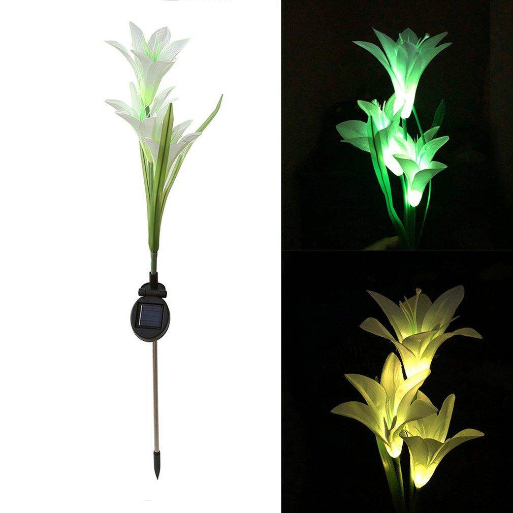 UINN Solar Powered ดอกลิลี่ไฟ LED YARD Garden เส้นทางภูมิทัศน์ตกแต่ง UINN Solar Powered ดอกลิลี่ไฟ LED YARD Garden เส้นทางภูมิทัศน์ตกแต่ง