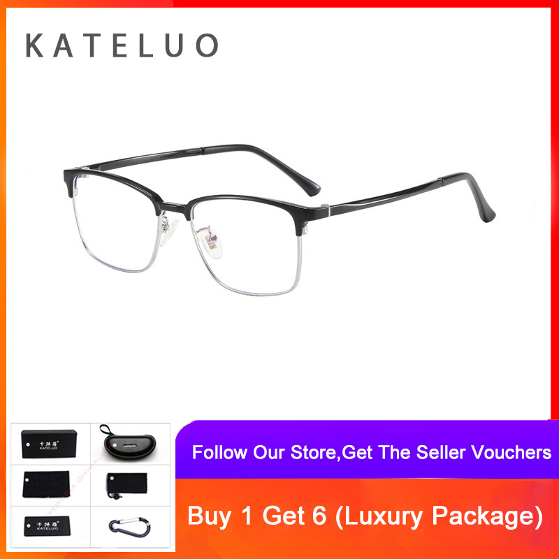 KATELUO  Unisex Chống Ánh Sáng Xanh Laser Mệt Mỏi Kính Máy Tính Quang Học Kính Mắt Khung Kính Cho Nam Nữ 52051