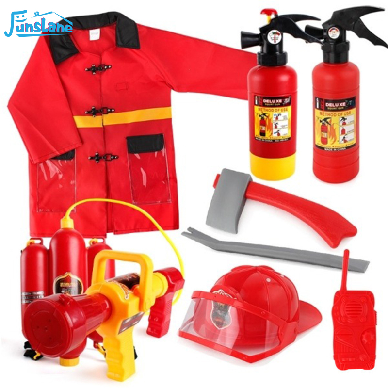 FunsLane Children Summer Water Gun Fire Toys Cartoon Pull-out Fire Extinguisher Fire Backpack Water Gun Toys Gifts For Boys Girls ราคา 67 บาท*ส่งฟรี