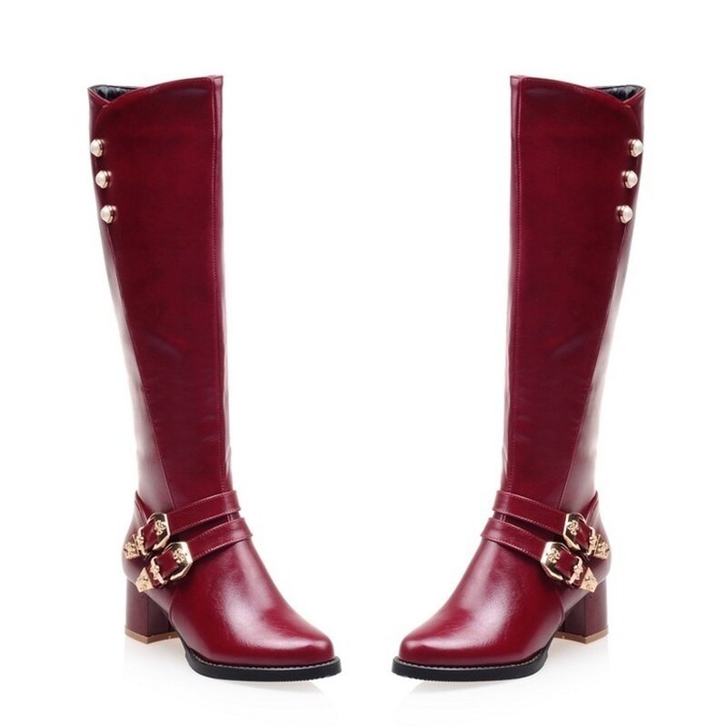 Botas Altas de Cuero Cincelado Original para Mujer Horma Punta Recortada