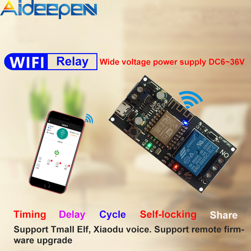 Mô đun rơ le điều khiển từ xa điện thoại di động aideepen wf5v/wf36v wifi chính hãng