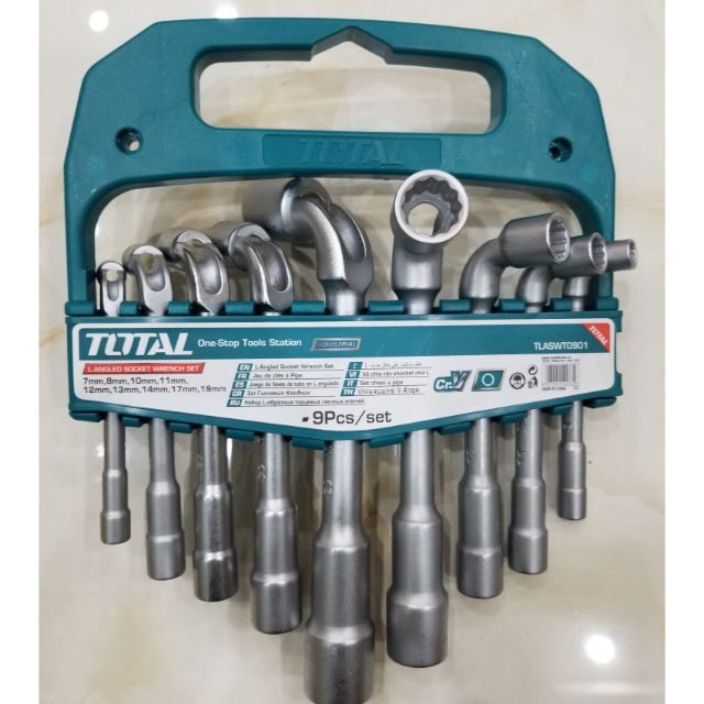 Bộ 9 chìa vặn góc l total tlaswt0901 |bộ đồng điếu 7mm tới 19mm