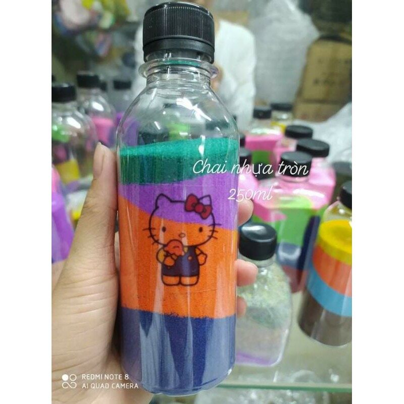 50 chai nhựa pet tròn 250ml kèm tem thank you ❤