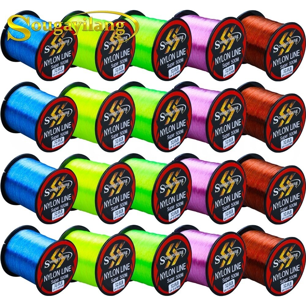 Câu Cá Dòng, Dây Câu Ni Lông 500M Dây Máy Câu Cá Chép Fluorocarbon Trong Suốt