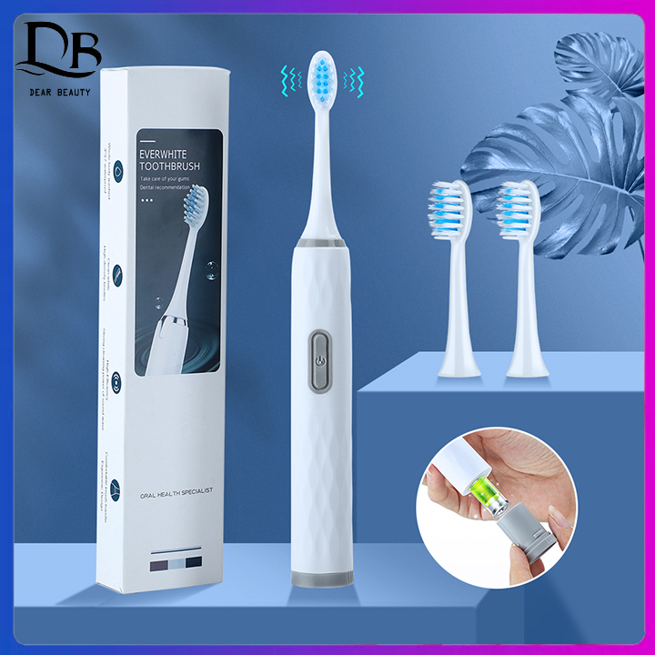 Dearbeauty bàn chải đánh răng điện bàn chải đánh răng mềm rung sóng âm thông minh máy làm sạch răng máy đánh răng nha khoa gia dụng thiết bị làm trắng răng chống nước ipx7 bàn chải đánh răng làm sạch răng hơi thở tươi mới loại bỏ răng vàng chống nước ipx7