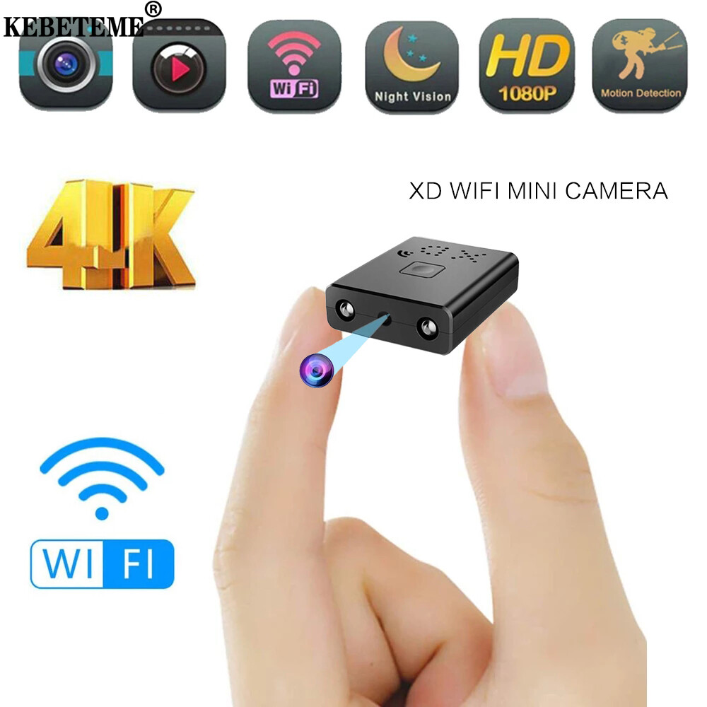 KEBETEME Camera DV WiFi Mini Camera Quan Sát Ban Đêm Full HD 1080P Máy Ghi Âm Phát Hiện Chuyển Động Máy Quay Phim