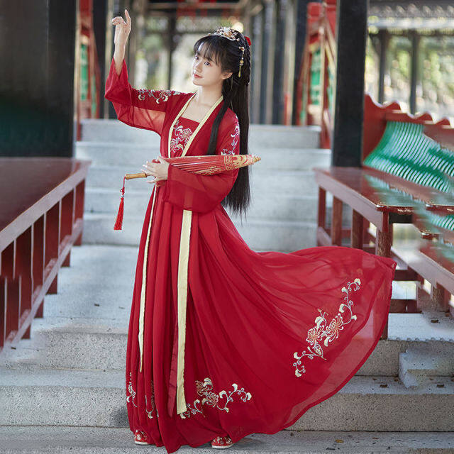 Trang Phục Hanfu Đầm Cổ Tích Cho Nữ Trang Phục Hóa Trang Thời Nhà Hán Thanh Lịch Truyền Thống Hoa Nguyên Bản