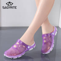 SAGYRITE Women Sandals Flip Flops Flat Shoes Hole Shoes Beach Quick Dry Water Shoes Summer