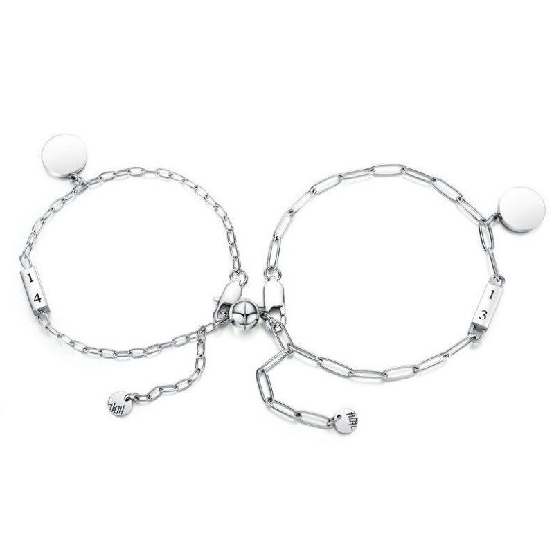 Bộ 2 Lắc Tay Cặp Nam Nữ Titan Ko Đen TT 3250