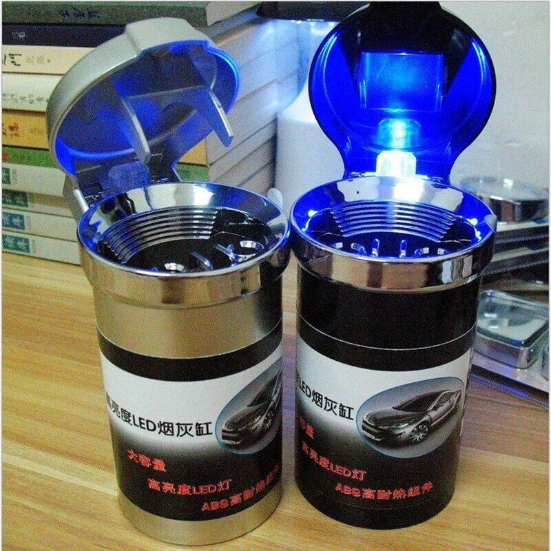 Edgar9 mới phổ du lịch xe di động gạt tàn LED Độ sáng cao khay giữ cốc ô tô gạt tàn
