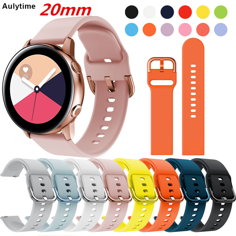 Aulytime 20mm Watch Strap for Samsung Galaxy Watch Active/Active 2/Galaxy Watch 3 40mm/41MM/42mm/44mm Gear S2 Classic / Gear Sports for Garmin Vivoactive 3 Vivomove hr Forerunner 245/645 Sunnto 3 Fitness Ticwatch 2 Huawei watch 2 Withing Steel HR 40mm