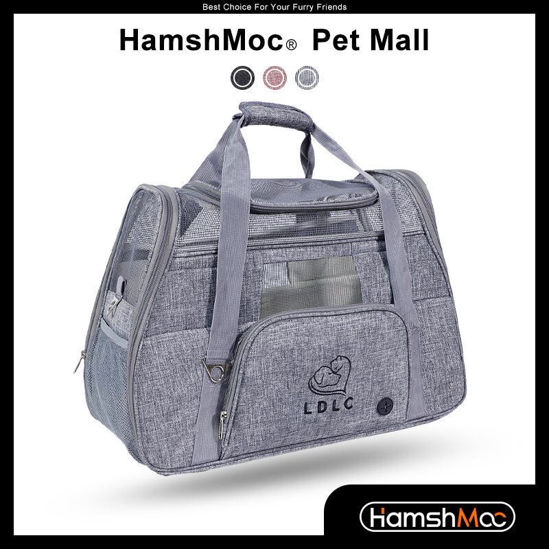 HamshMoc Airline Approved Pet Carrier Collapsible Pet Travel Carrier Ventilated Design Soft Sided Pet Backpack for Cats Dogs Puppies ราคา 1,225 บาท*ส่งฟรี