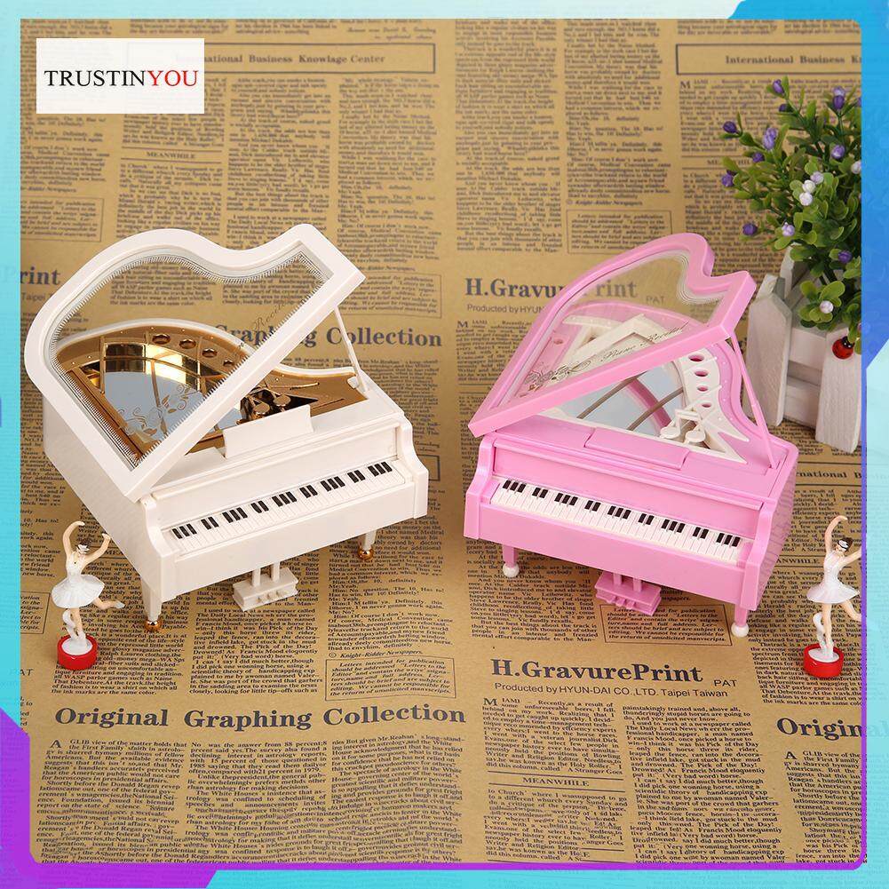 Romantic Piano Model Dancing Ballerina Music Box Clockwork Musical Boxes
