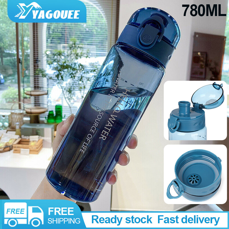 Sports Water Bottle 780ml Plastic Water Bottle Portable Leakproof Drinkware Water Bottle for Outdoor Hiking Travel Cup