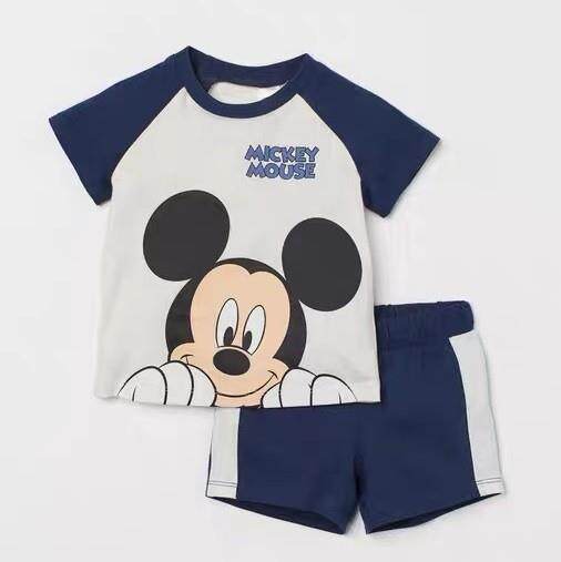 Baby Set Mickey Mouse Boy Clothes Toddler Sports Casual Clothing Kids T