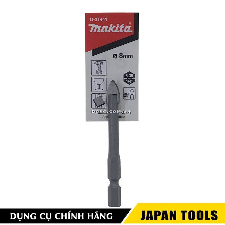 Mũi khoan gạch men thủy tinh 8.0x70mm chuôi lục giác Makita D-31441 | Japan Tools