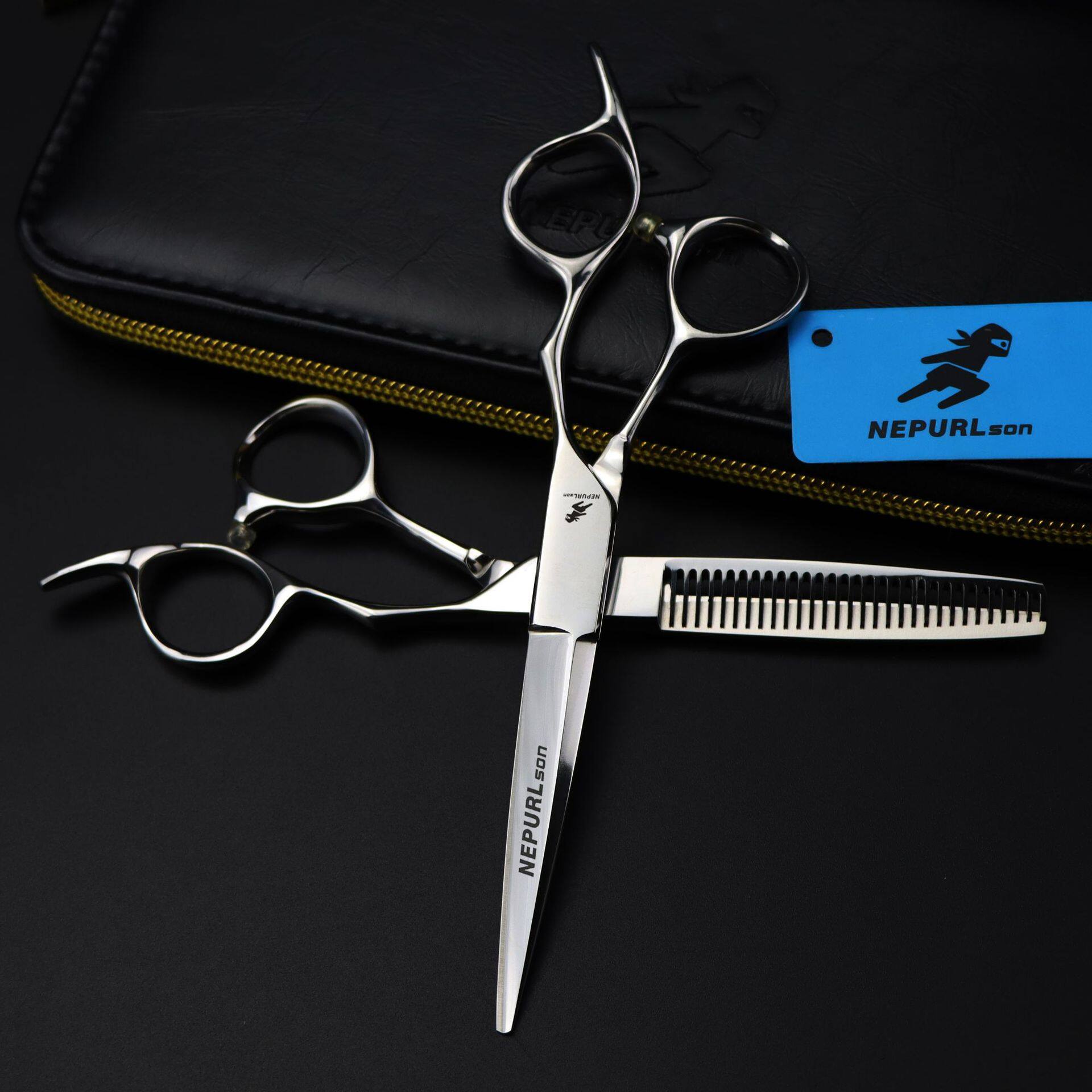 6.0 inch XCM-01 silver 440C blind hole personality haircut scissor flat scissor ราคา 1,426 บาท*ส่งฟรี