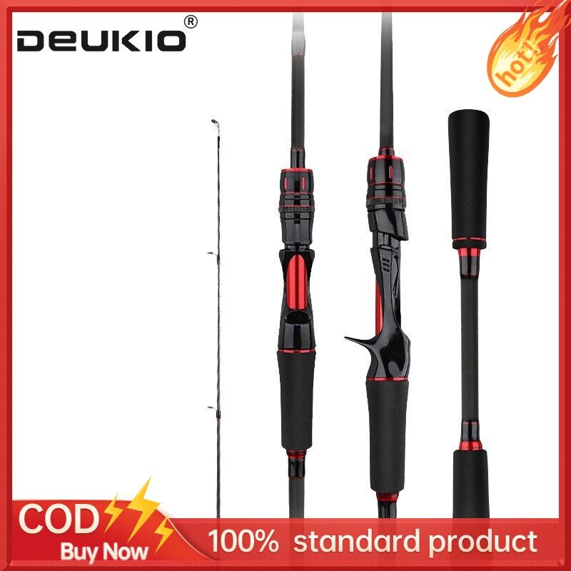 Deukio cần câu máy cần câu lure ml1.8-2.4m cần câu cá cacbon cần câu plug-in cần câu dụng cụ câu cá cần câu máy 2 khúc
