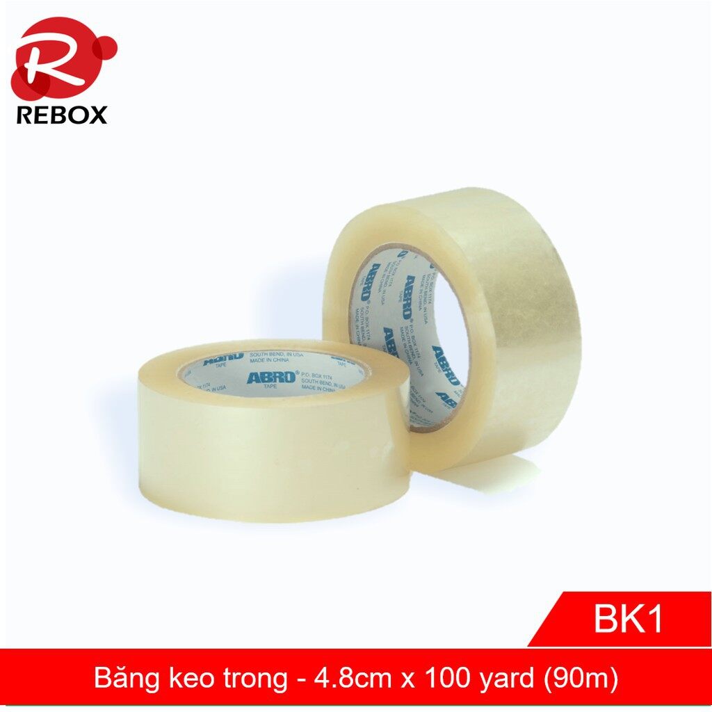 Băng dính 4.8cm - 12 cuộn băng keo trong đóng hàng