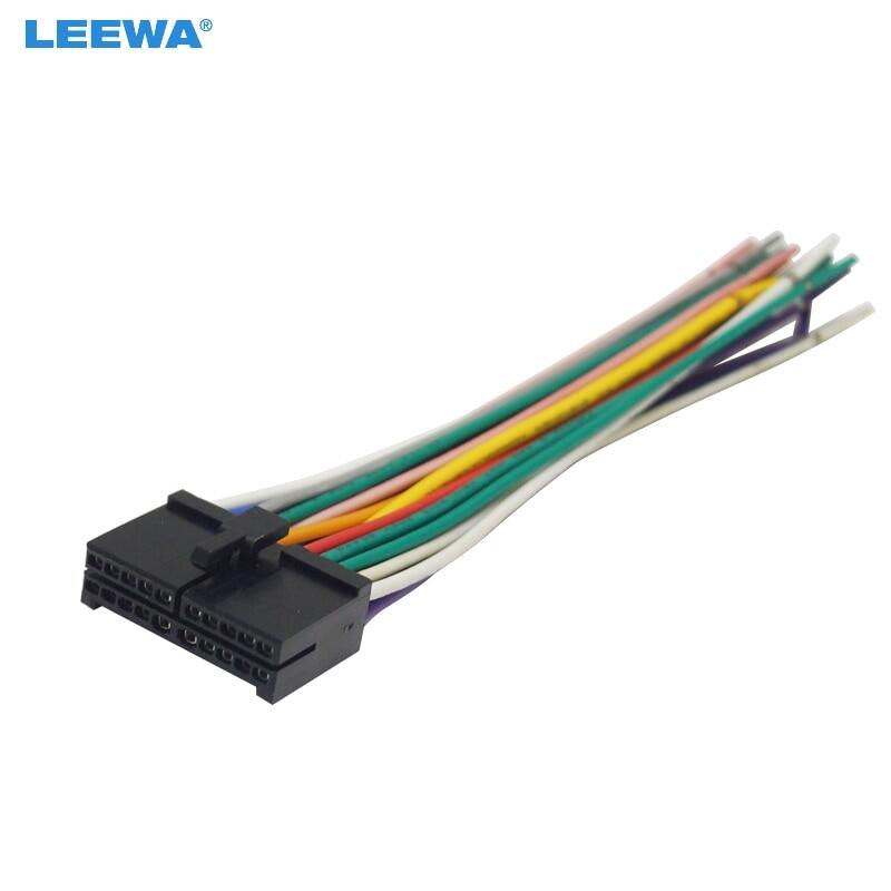 ：？》 —— LEEWA 20Pin Universal Aftermarket Car Head Unit DVD Stereo Radio Wiring Harness Cable Plug #CA2326