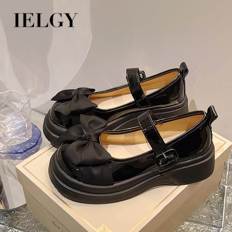 IELGY loafers women's all-match simple bowknot japanese style round toe shoes ราคา 589 บาท*ส่งฟรี