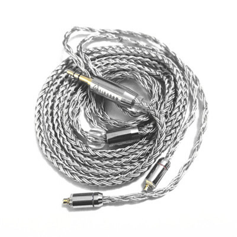 Yincrow Cáp Bện MMCX Mạ Bạc Một Pha Lê Đồng Mạ Bạc Nâng Cấp HiFi 16 Lõi, Cáp Cắm 3.5 \ 2.5 \ 4.4MM Cáp Tai Nghe Cho Tfz 'S Moondrop' S Tin T2 P10 F3 BL1 T4 P1 BQ3 DT6 LUCIFER Tai Nghe