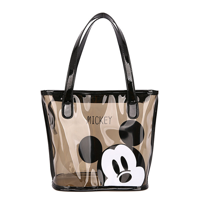 Micky túi tote trong suốt cho nữ túi đeo vai túi trong suốt túi đi biển túi xách có khóa kéo