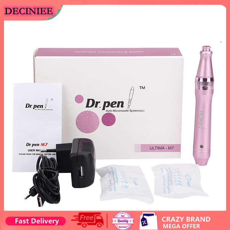 Ultima Dr bút M7 chuyên nghiệp microneedling bút bút Derma với 12 pin Cartridge nee-dlehead có dây Dr Derma microneed-le máy