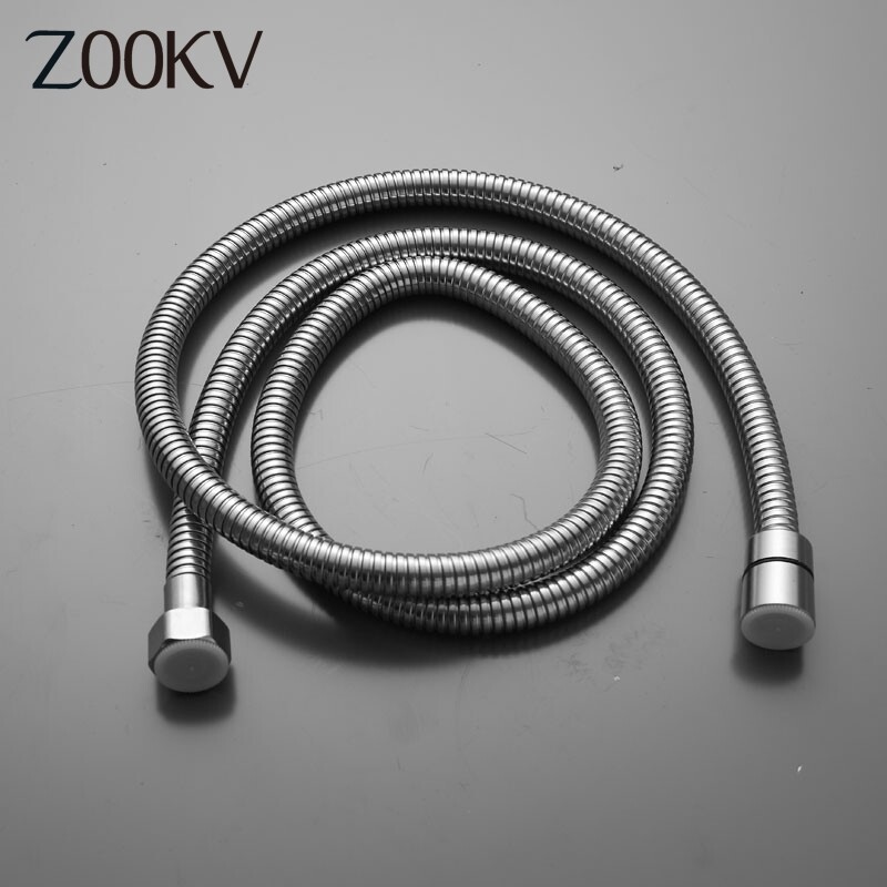 ZOOKV SUS304 Thép Không Gỉ Ống Vòi Hoa Sen Dễ Uốn 1.5 Mét Phòng Tắm Nóng Nước Đầu Ống H98