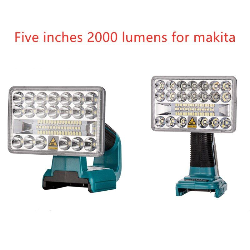 Đèn pin led 18v 5 inch mới đèn chiếu sáng ngoài trời cho makita lithium b atpet đèn ngoài trời sạc usb