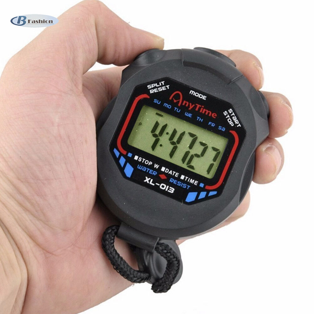 Đồng Hồ Bấm Giờ B-F Chuyên Nghiệp LCD Kỹ Thuật Số Cầm Tay Chronograph Đồng Hồ Bấm Giờ Thể Thao Có Dây Đeo