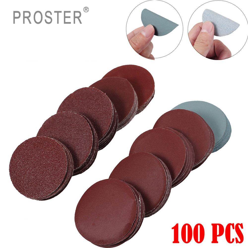 Proster 100 máy tính 2 ''50 Chà Nhám Đĩa Lót 80-3000 Nhám Móc/Vòng Giấy Nhám