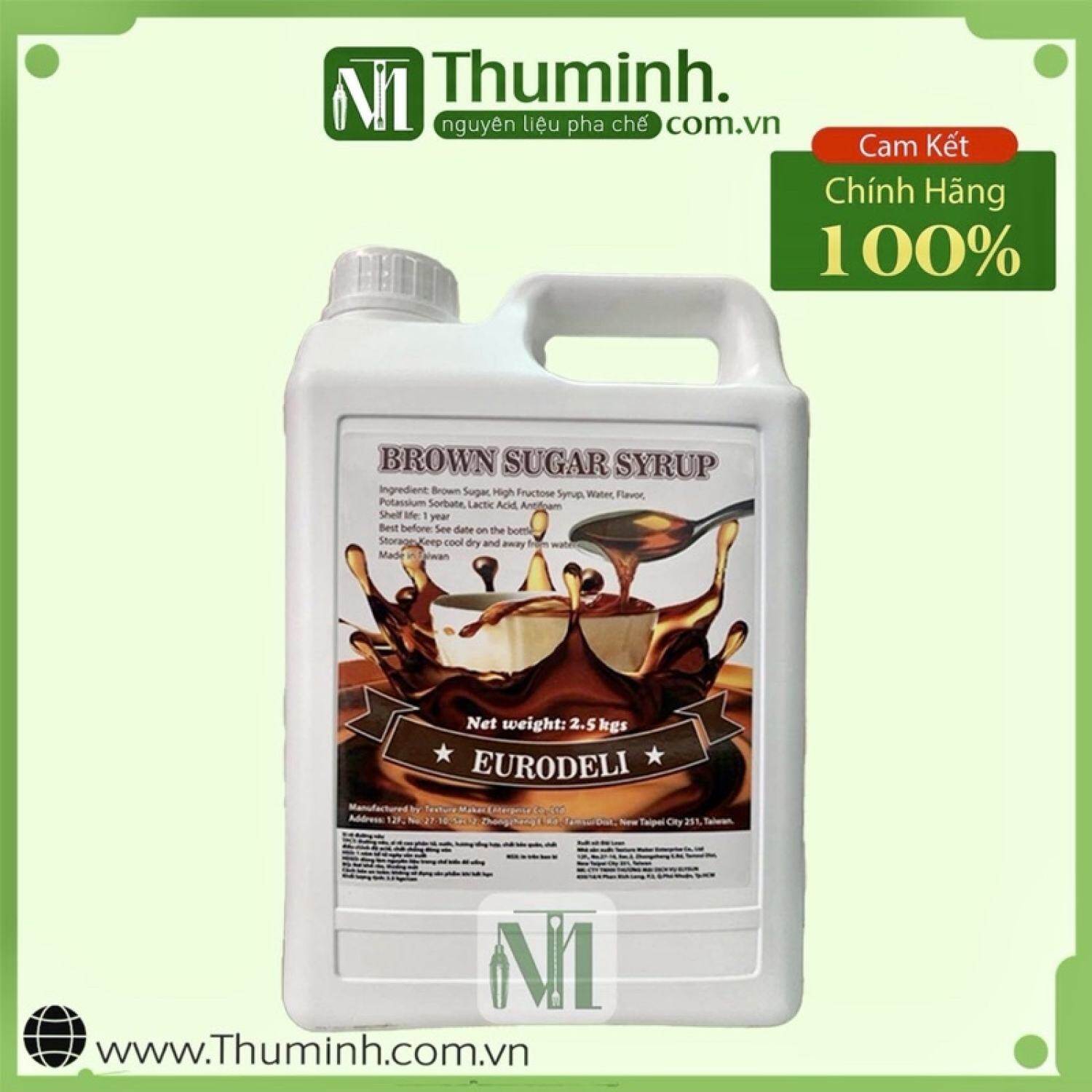 Siro đường đen đài loan eurodeli can 2.5kg
